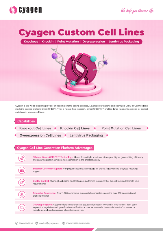 Cyagen Custom Cell Lines